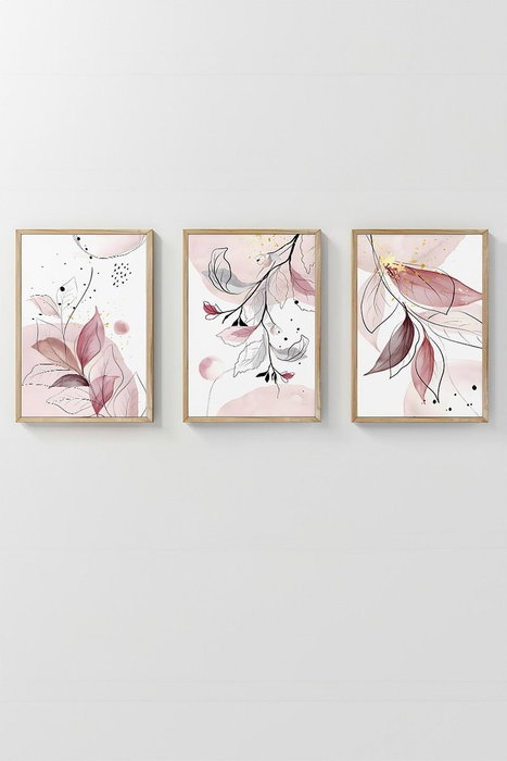 Wallity Artsycllct41 Conjunto de 3 Pinturas Decorativas Enmarcadas Wallity Artsycllct41 Conjunto de 3 Pinturas Decorativas Enmarcadas